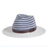 Straw Hat Manufacturer - New Outdoors Sun Hat Stripped Panama with Ribbon