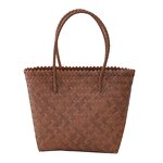 Tote Bag Supplier - Portable Imitation Bamboo Woven Large Capacity Bag
