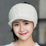 Knitted Hat Supplier - Women Ponytail Keep Warm Sport Empty Top Winter Hat