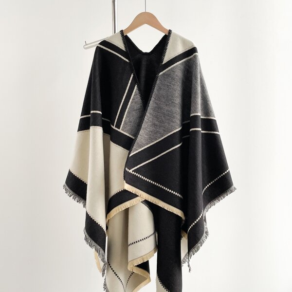 Cape Manufacturer - Designer Open Front Poncho Cape Winter Coat Shawl