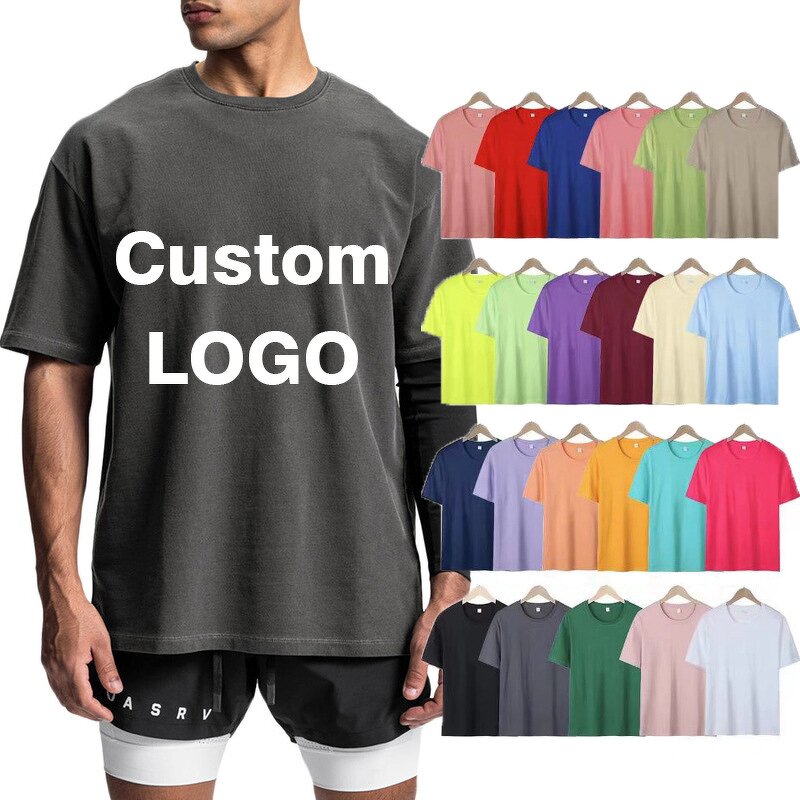 T Shirt Factory - 100% Comb Cotton Oversized Hip Hop LOGO Custom T-shirt