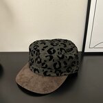 Baseball Hat Manufacturer - Women Suede Flat Top Leopard Pattern Snapback