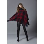 Poncho Supplier - New Special Design Striped Poncho Cape Retro Knitted