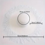 Straw Hat Factory - Women Tassel Straw Hat Wide Brim Foldable Summer