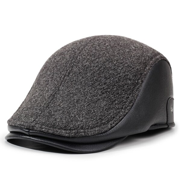 Flat Cap Manufacturer - Men Winter Driving Cap with Ear Flaps Warm Tweed