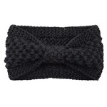 Headbands Factory - Winter Knitted Elastic Turban Crochet Bow Wide Headbands