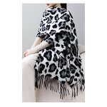 Cardigan Supplier - Winter Women Jacquard Shawl Ruana Coat Ethnic Poncho