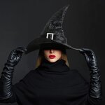Witch Hat Manufacturer - Women Large Ruched Masquerade Wizard Halloween Hat