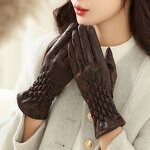 Cycling Gloves Supplier - Fall Winter Snake Skin Woolen Touch Screen Split Finger