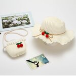 Sun Hat Set Supplier - Summer Babygirl Straw Hat Tassel Flower Set
