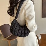 Puffer Bag Manufacturer - Women Large Padding Quilted Tote Underarm Cloud Bag