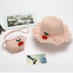 Sun Hat Set Supplier - Summer Babygirl Straw Hat Tassel Flower Set