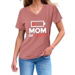 T Shirt Factory - Women Graphic Mom Print Short Sleeve Mama Clothes Gift