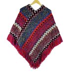 Poncho Factory - Women Knitting Bohemian Poncho Cape Tassel Winter Cloak