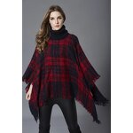 Poncho Supplier - New Special Design Striped Poncho Cape Retro Knitted