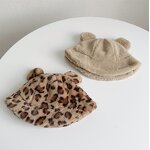 Bucket Hat Manufacturer - Kids Faux Fur Warm Basin Hat with Bear Ear