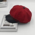 Newsboy Cap Factory - Fashion Women Striped Octagonal Beret Hat