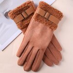 Cycling Gloves Manufacturer - Winter Suede Fur Cuffs Fleece Windproof Gloves