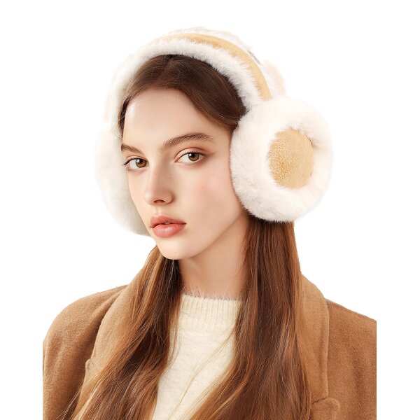 Ear Warmer Factory - Winter Women Foldable Fluffy Ear Cover Warm Outdoor