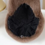 Baseball Hat Supplier - Winter Solid Color Fluffy Faux Fur Snapback