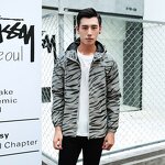 Jacket Manufacturer - New Streetwear Noctilucent Reflective Zebra Printed Windbreaker