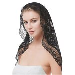 Veil Supplier - Rose Lace D Shape Head Covering for Women