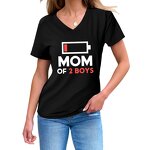 T Shirt Factory - Women Graphic Mom Print Short Sleeve Mama Clothes Gift
