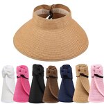 Sun Visor Manufacturer - Summer Roll up Foldable Wide Brim Straw Visor