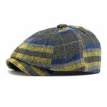Flat Cap Factory - British Herringbone Driving Cabbie Tweed Beret Hat