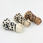Straw Hat Factory - Women Summer Breathable Leopard Straw Foldable Hat