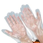 PE Gloves Bulk - 100PCS Plastic Disposable HDPE
