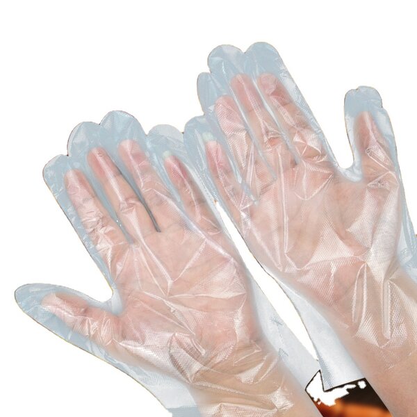 PE Gloves Bulk - 100PCS Plastic Disposable HDPE