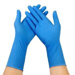 Long Nitrile Gloves Bulk - Black 12 Inch Powder Free