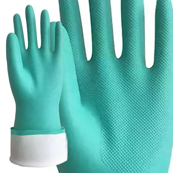 Green Nitrile Gloves Manufacturer - OEM 33cm Heavy Duty