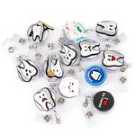Dentist Badge Reel Manufacturer - Cute Teeth Shape Retractable