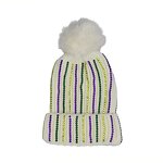 Mardi Gras Beanie Supplier - Rhinestone Pearl Pom Pom