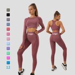 Women Gym Sets Manufacturer - 3 Pieces Sport Bra Legging