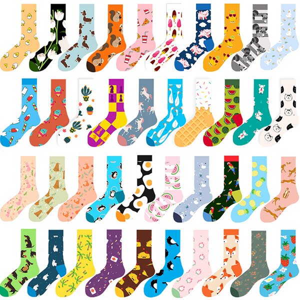 Custom Socks Manufacturer - Logo Printed Animal Fruit