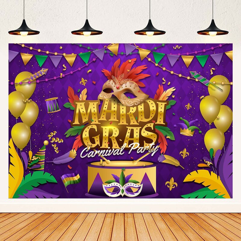 Carnival Backdrop Supplier - Party Masks Banner Decor