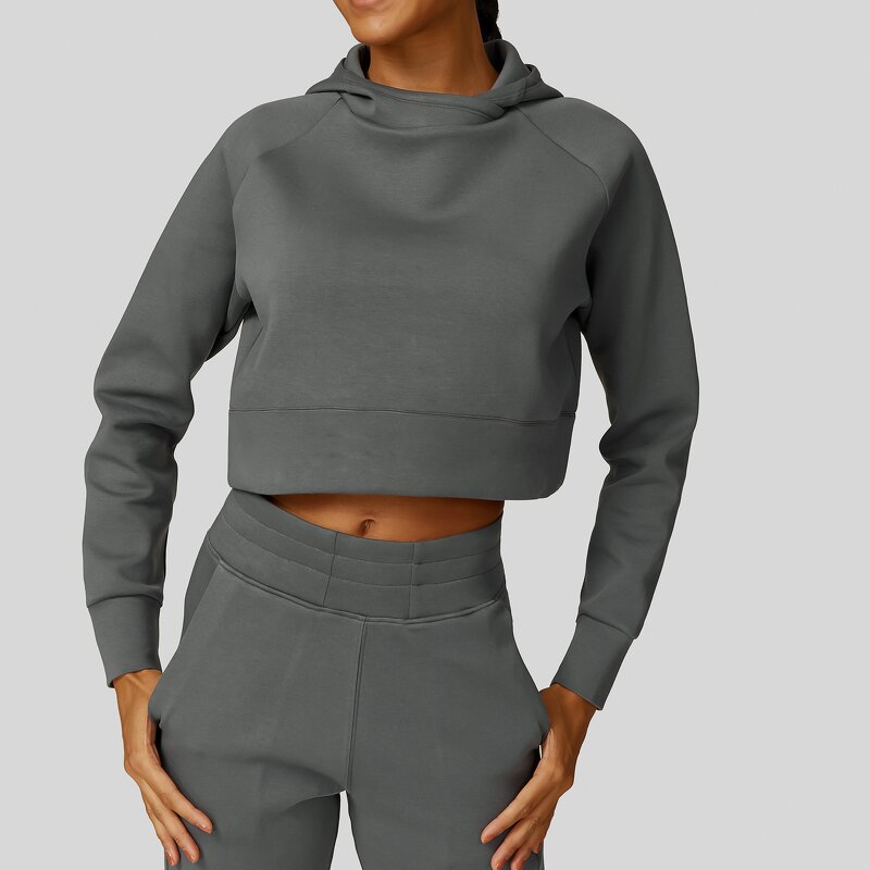 Women Lounge Sets Manufacturer - 2025 Fall Cropped Sweatshirt