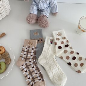 Bear Socks Factory - Korean Cute Embroidery Wholesale