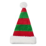 Santa Hat Manufacturer - Custom Plush Striped Pompom