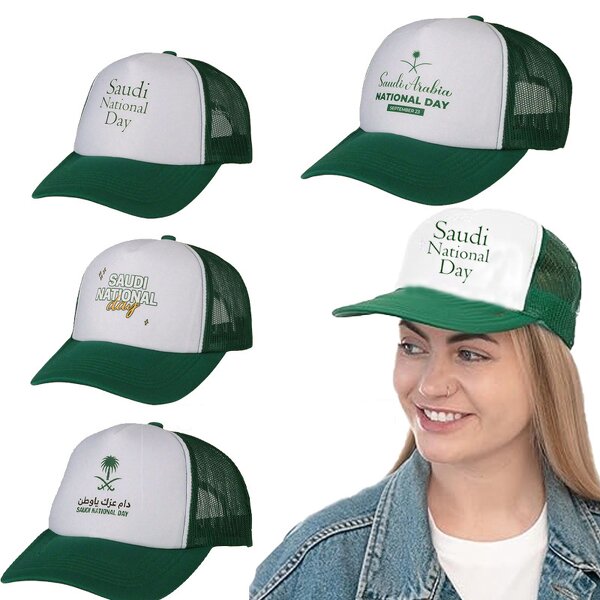 Trucker Hat Supplier - Saudi National Day Mesh Custom
