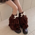 Leg Warmers Supplier - Black Velvet Bow Fleece