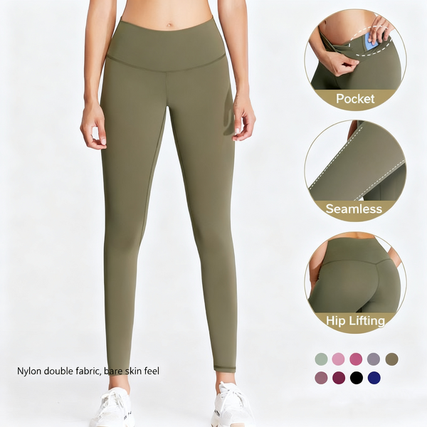 Yoga Leggings Factory - High Waisted Pocket Seamless