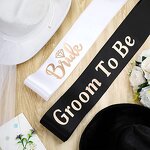 Wedding Hat Set Supplier - 2pcs Bride Groom Cowboy