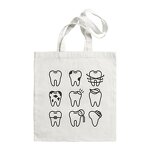 Dentist Tote Bag Supplier - Canvas Cartoon Tooth Print