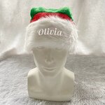 Santa Hat Manufacturer - Custom Plush Striped Pompom