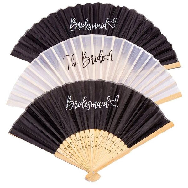 Wedding Fan Supplier - Bride Bridesmaids Folding Hand