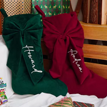 Christmas Stocking Supplier - Personalized Bow Embroidered